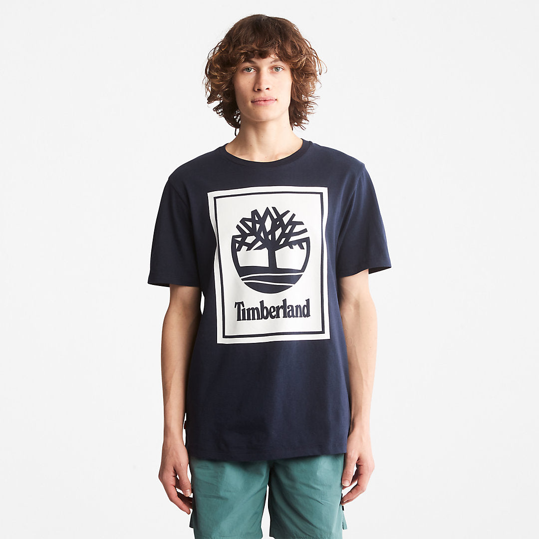 Mens Tree Logo T-Shirt for All Gender in Navy - Timberland