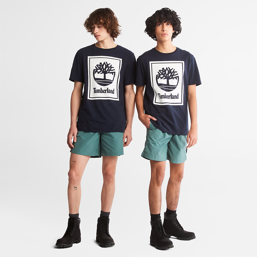 Mens Tree Logo T-Shirt for All Gender in Navy - Timberland