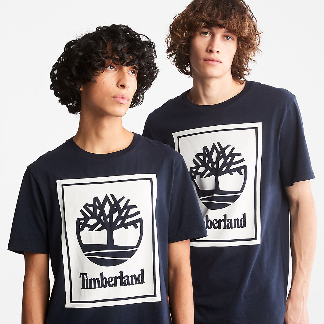 Mens Tree Logo T-Shirt for All Gender in Navy - Timberland