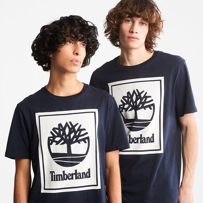 Mens Tree Logo T-Shirt for All Gender in Navy - Timberland