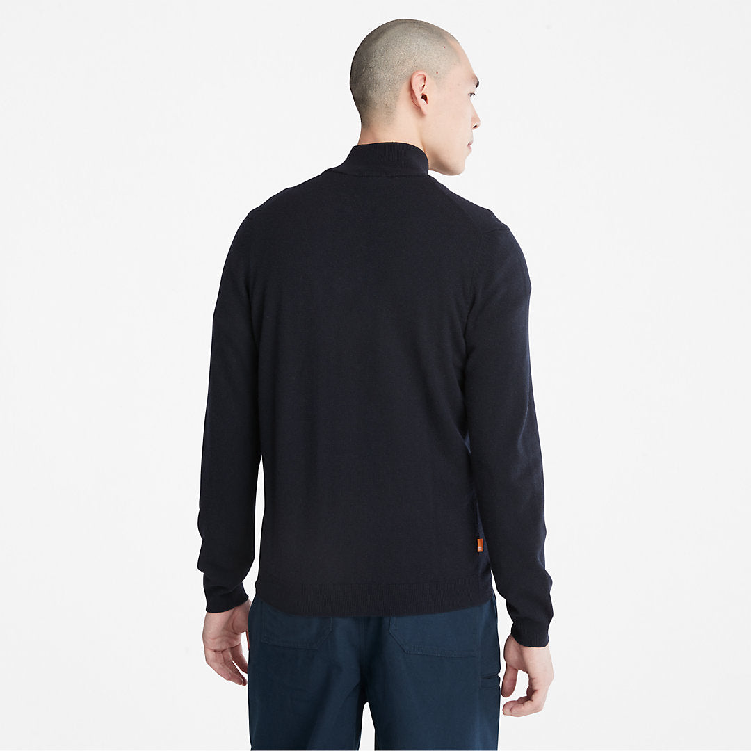 Mens Cohas Brook Zip-neck Sweater for Men in Navy - Timberland