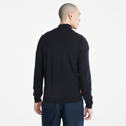 Mens Cohas Brook Zip-neck Sweater for Men in Navy - Timberland
