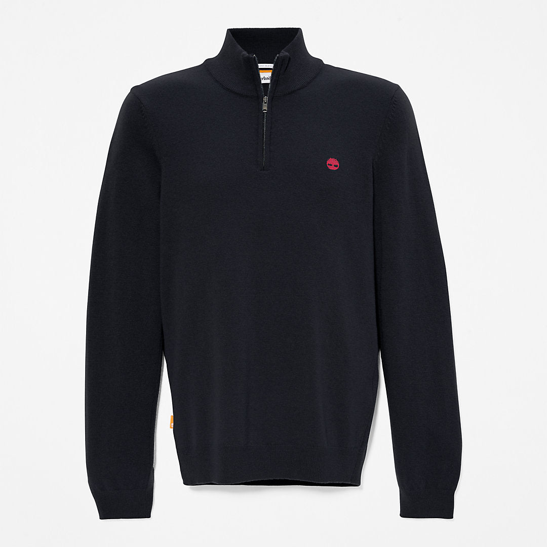 Mens Cohas Brook Zip-neck Sweater for Men in Navy - Timberland