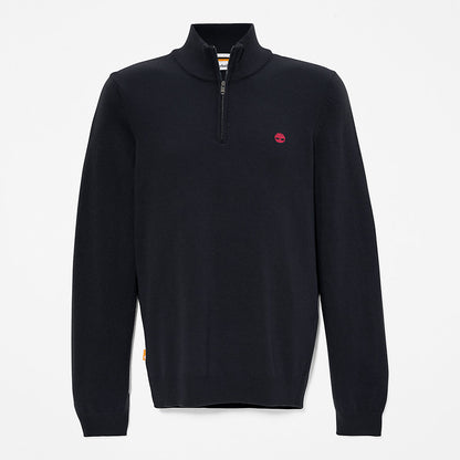 Mens Cohas Brook Zip-neck Sweater for Men in Navy - Timberland