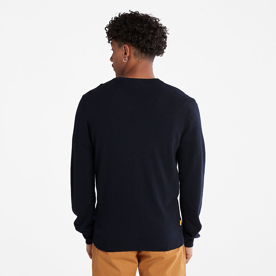 Mens Cohas Brook V-Neck Sweater for Men in Navy - Timberland