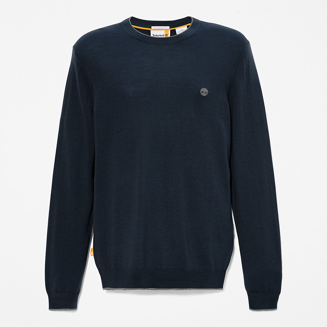 Mens Nissitissit River Merino Wool Sweater for Men in Navy - Timberland