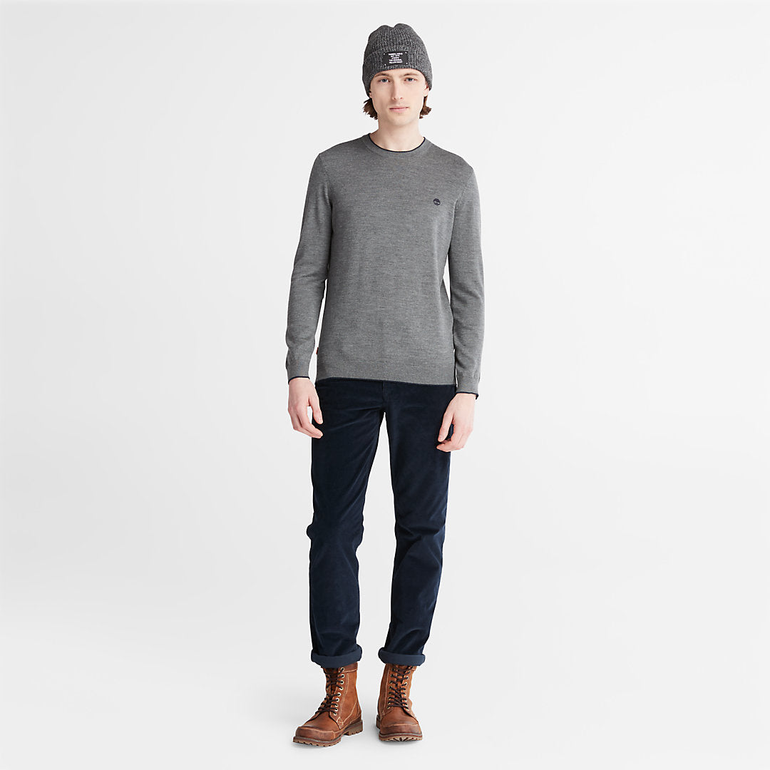 Mens Nissitissit River Merino Wool Sweater for Men in Grey - Timberland
