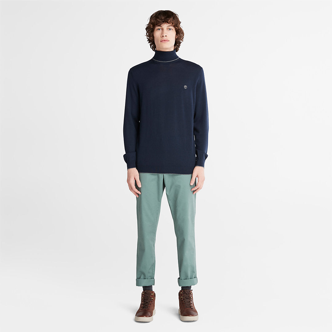 Mens Nissitissit River Merino Sweater for Men in Navy - Timberland