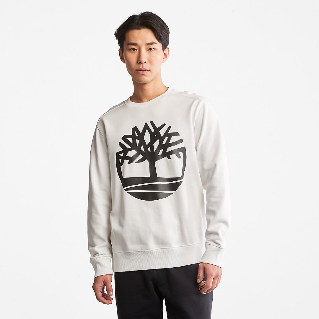 Mens Core Tree Logo Sweatshirt for Men in White - Timberland