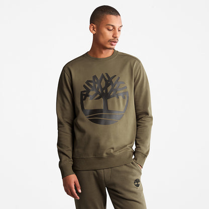 Mens Timberland® Tree-Logo Sweatshirt for Men in Dark Green - Timberland