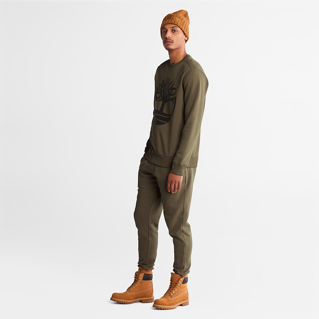 Mens Timberland® Tree-Logo Sweatshirt for Men in Dark Green - Timberland