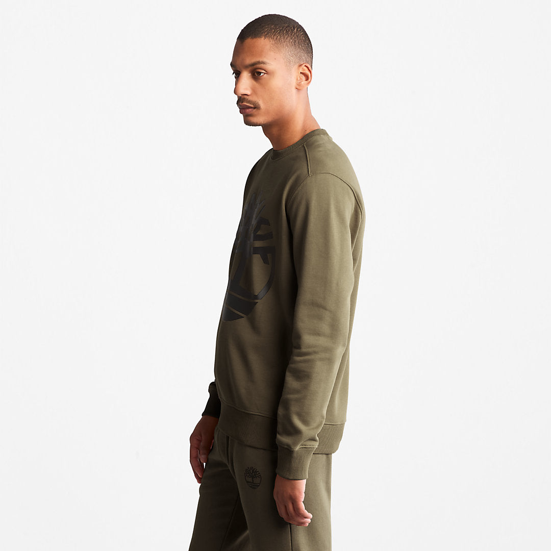 Mens Timberland® Tree-Logo Sweatshirt for Men in Dark Green - Timberland