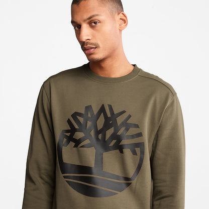 Mens Timberland® Tree-Logo Sweatshirt for Men in Dark Green - Timberland