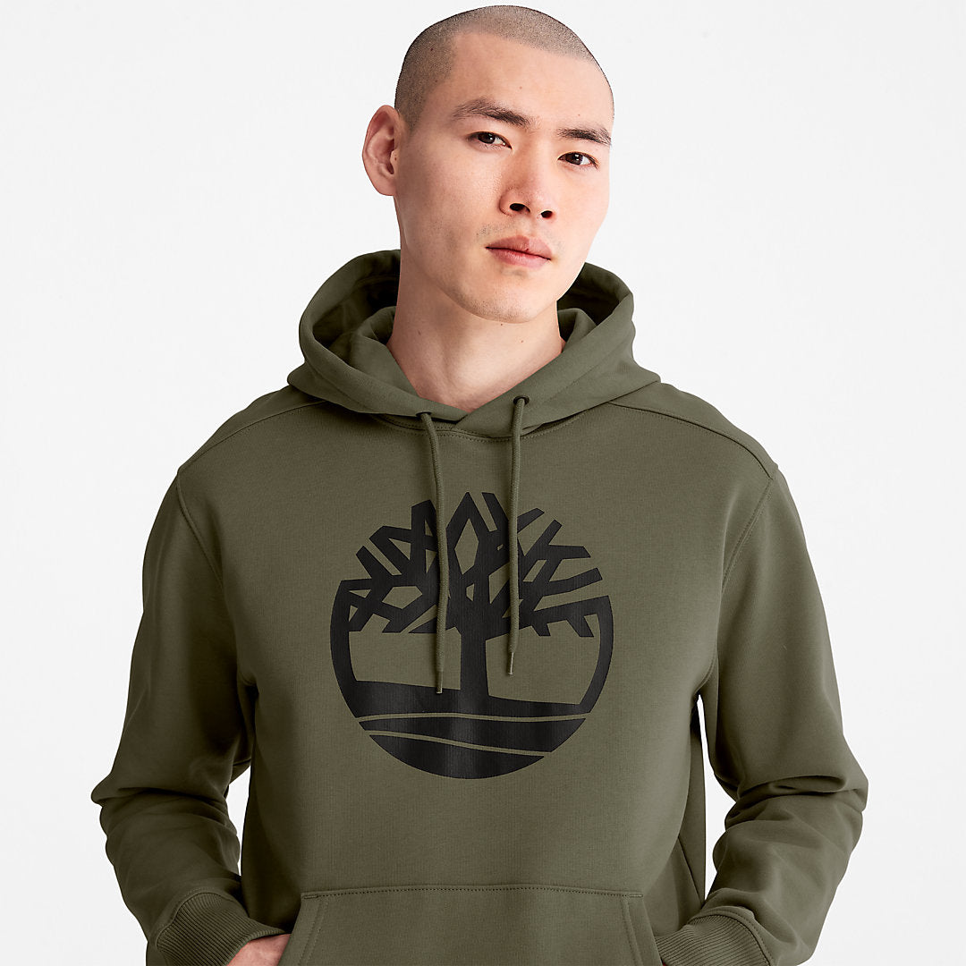 Mens Timberland® Tree-Logo Hoodie for Men in Dark Green - Timberland