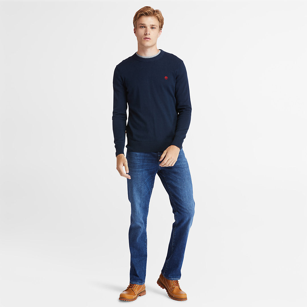 Mens Williams River Organic Cotton Sweater for Men in Navy - Timberland