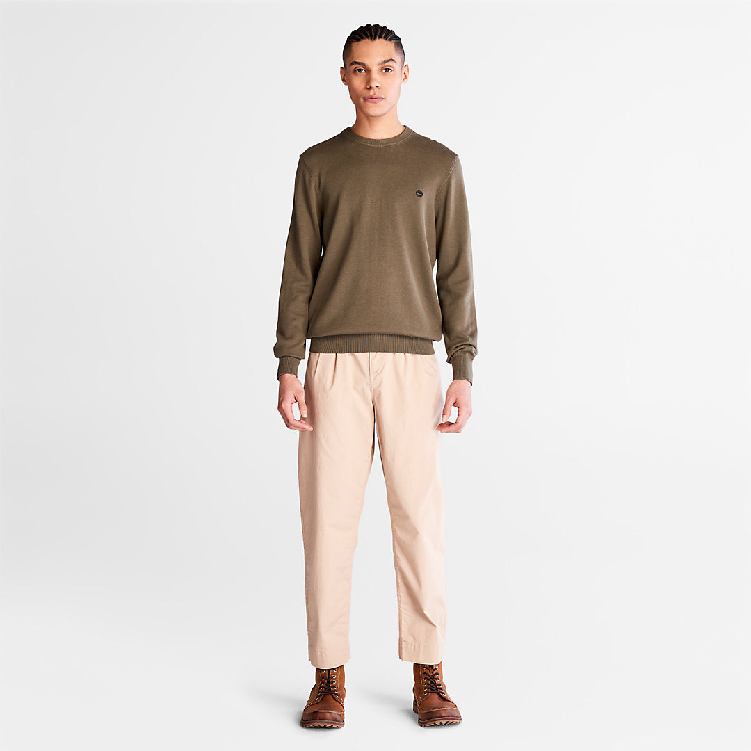Mens Williams River Organic Cotton Sweater for Men in Dark Green - Timberland