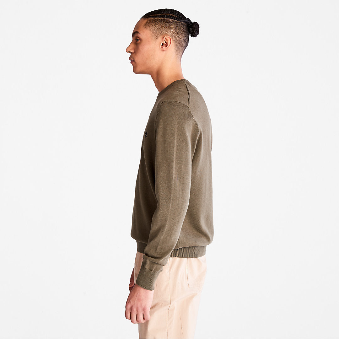 Mens Williams River Organic Cotton Sweater for Men in Dark Green - Timberland