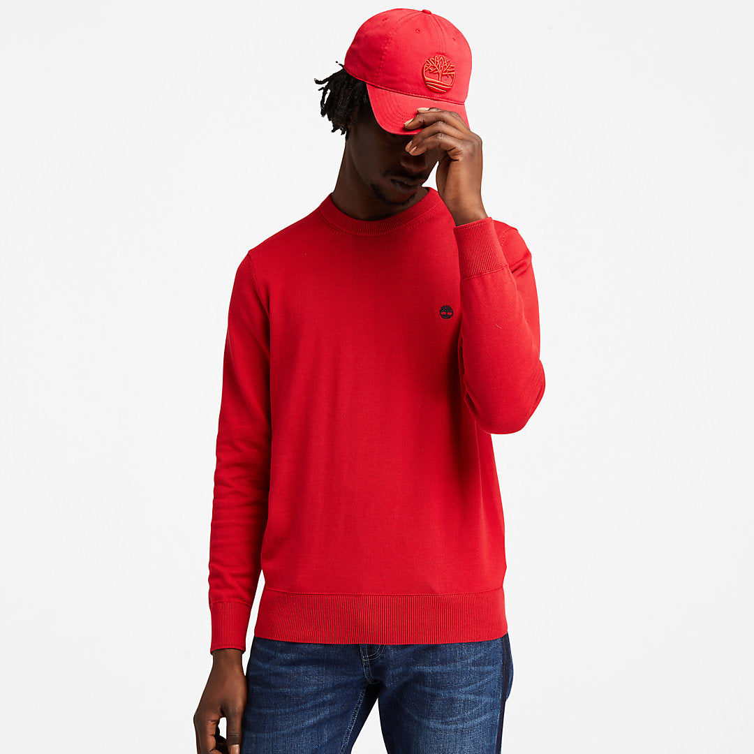 Mens Williams River Organic Cotton Sweater for Men in Red - Timberland
