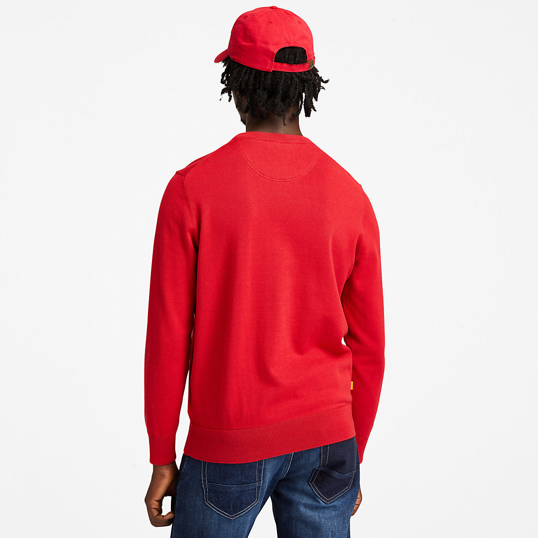 Mens Williams River Organic Cotton Sweater for Men in Red - Timberland