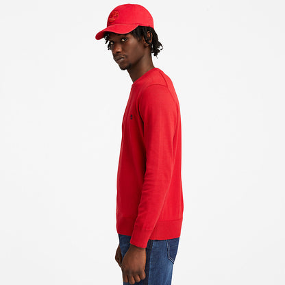 Mens Williams River Organic Cotton Sweater for Men in Red - Timberland