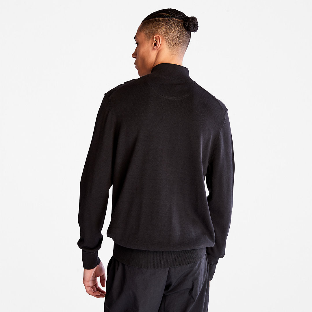 Mens Williams River Zip-neck Sweater for Men in Black - Timberland