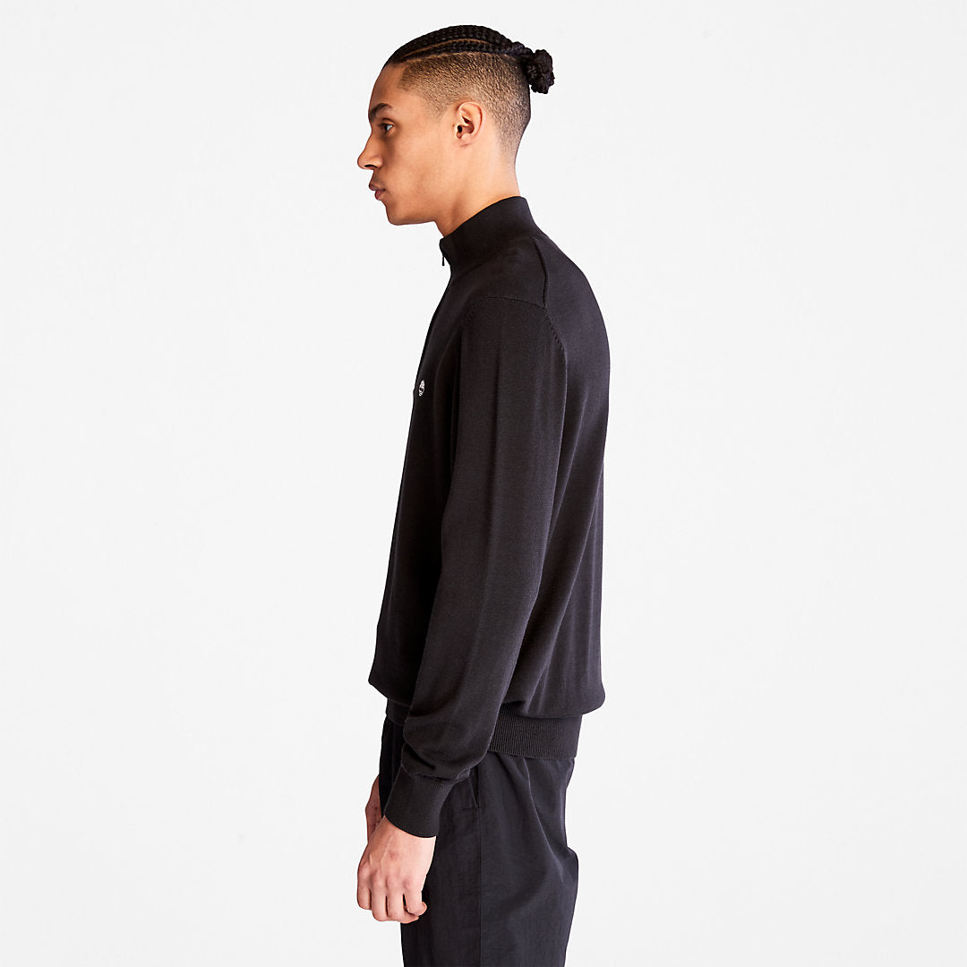 Mens Williams River Zip-neck Sweater for Men in Black - Timberland