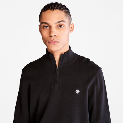 Mens Williams River Zip-neck Sweater for Men in Black - Timberland