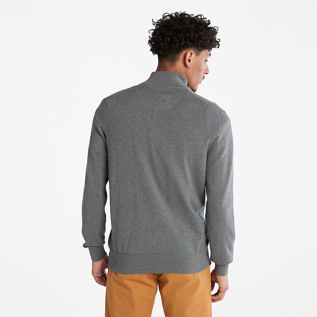 Mens Williams River Zip-neck Sweater for Men in Dark Grey - Timberland