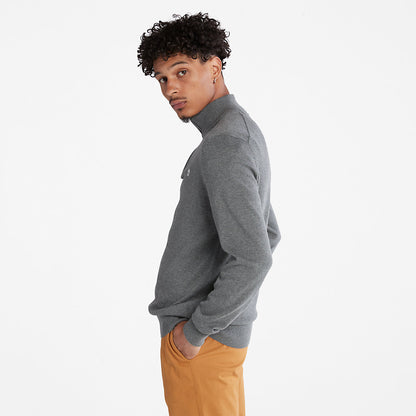 Mens Williams River Zip-neck Sweater for Men in Dark Grey - Timberland