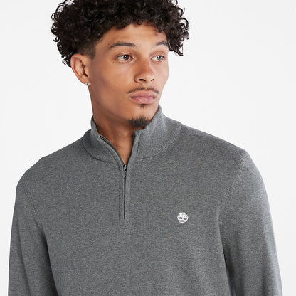 Mens Williams River Zip-neck Sweater for Men in Dark Grey - Timberland