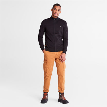 Mens Williams River Full-Zip Sweater for Men in Black - Timberland