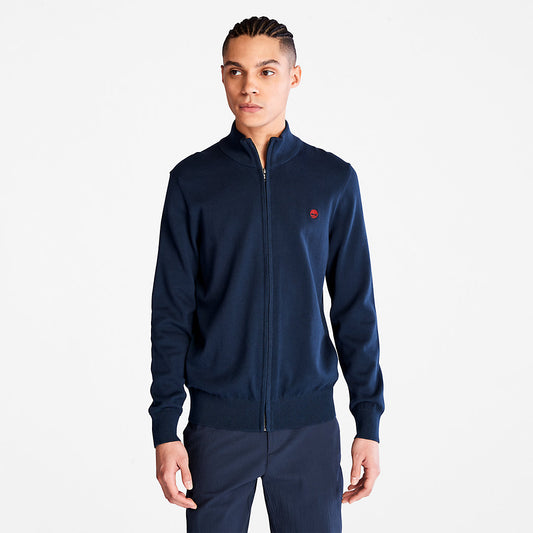 Mens Williams River Full-Zip Sweater for Men in Navy - Timberland