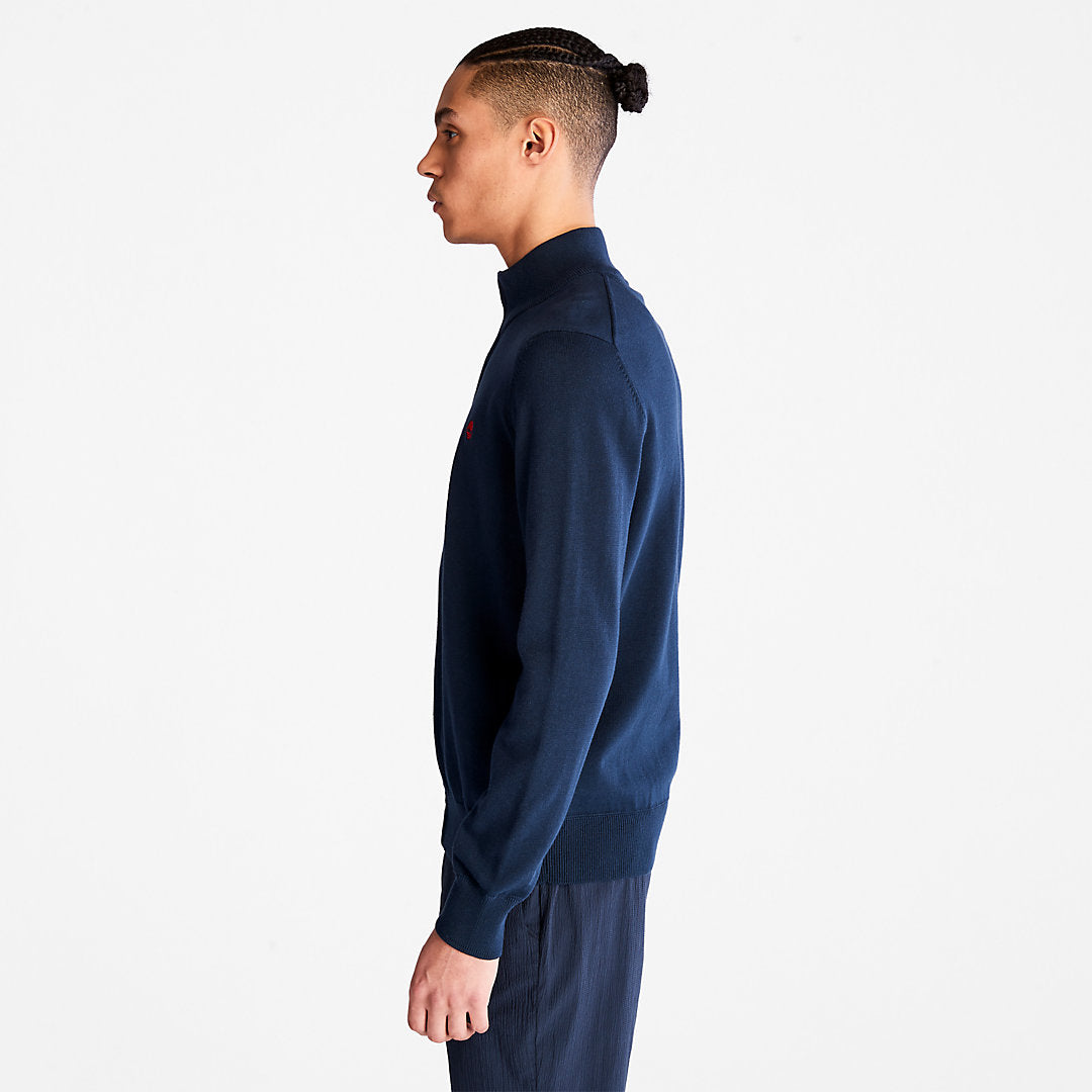 Mens Williams River Full-Zip Sweater for Men in Navy - Timberland