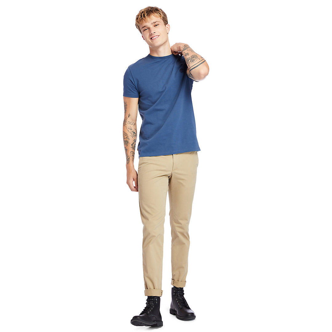 Mens Dunstan River Crew Tee for Men in Navy - Timberland