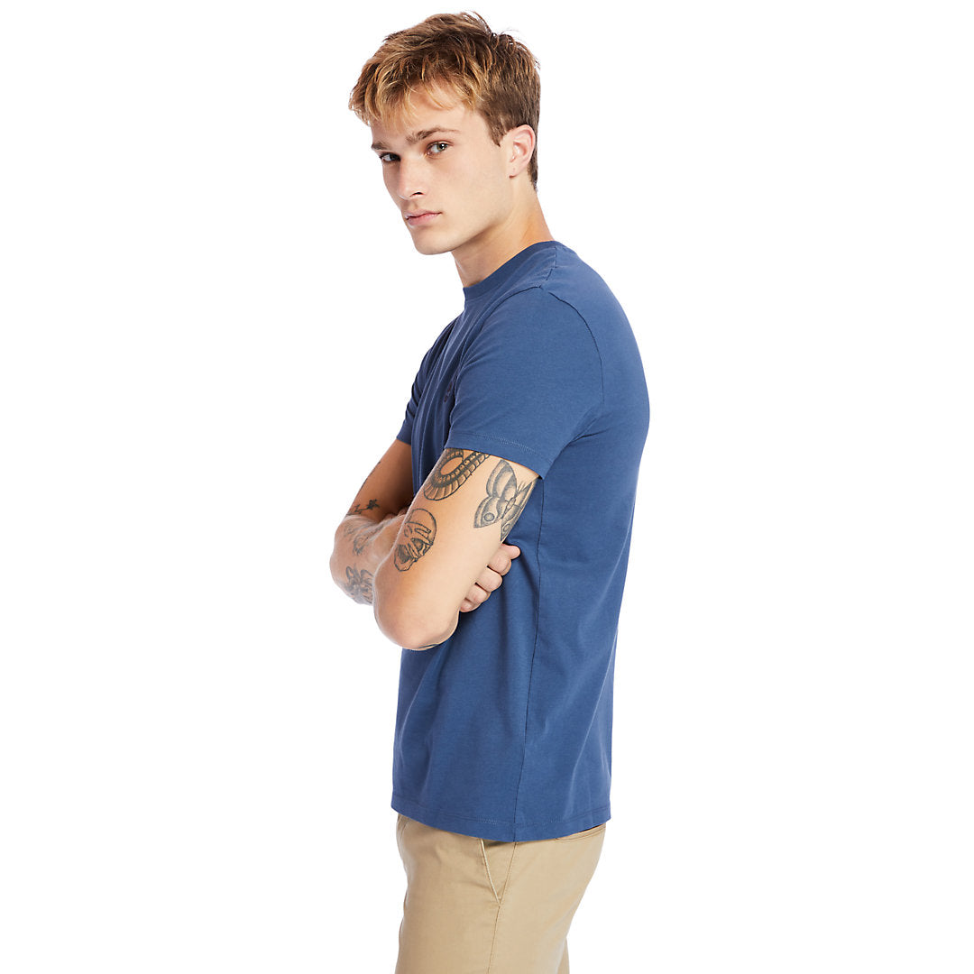 Mens Dunstan River Crew Tee for Men in Navy - Timberland
