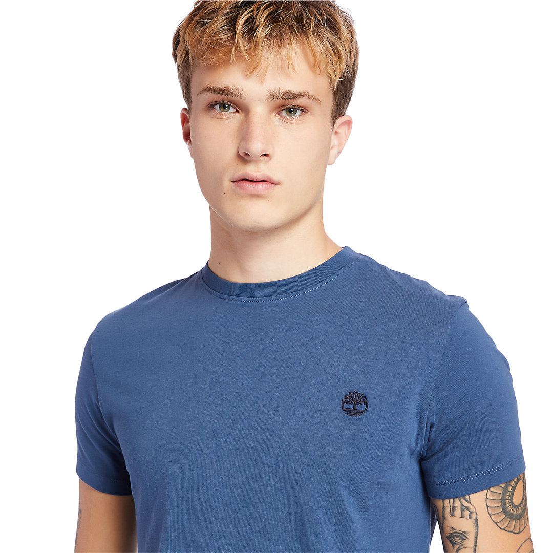 Mens Dunstan River Crew Tee for Men in Navy - Timberland