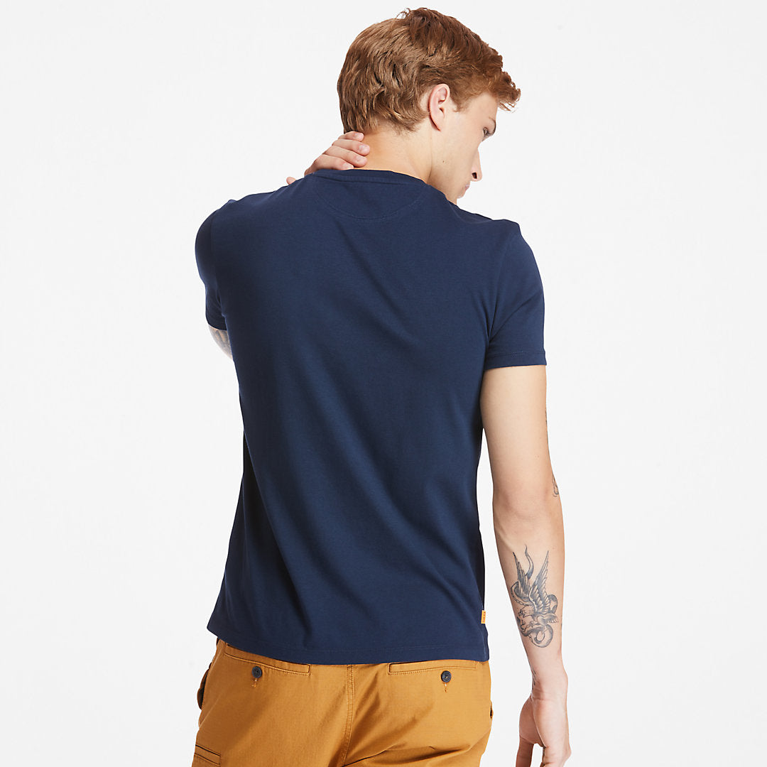 Mens Dunstan River Crew Tee for Men in Dark Blue - Timberland