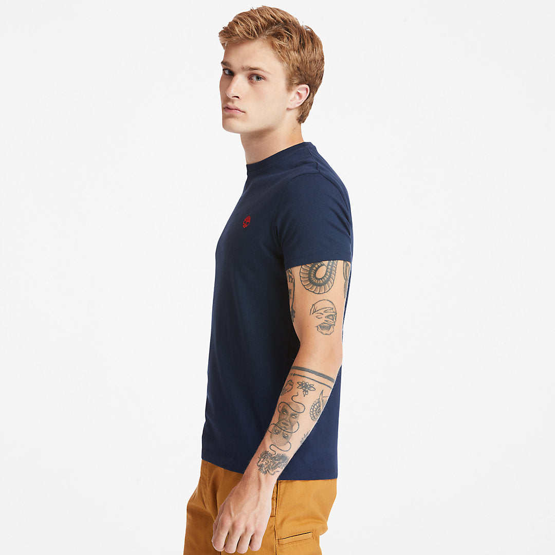 Mens Dunstan River Crew Tee for Men in Dark Blue - Timberland