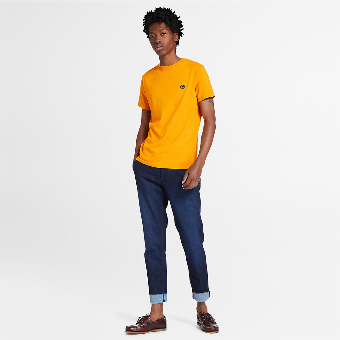 Mens Dunstan River Crew Tee for Men in Orange - Timberland