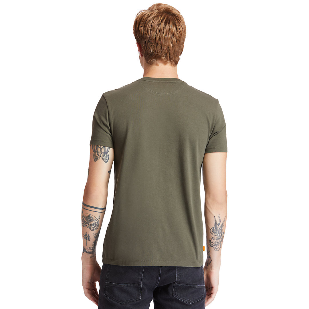 Mens Dunstan River Crew Tee for Men in Dark Green - Timberland