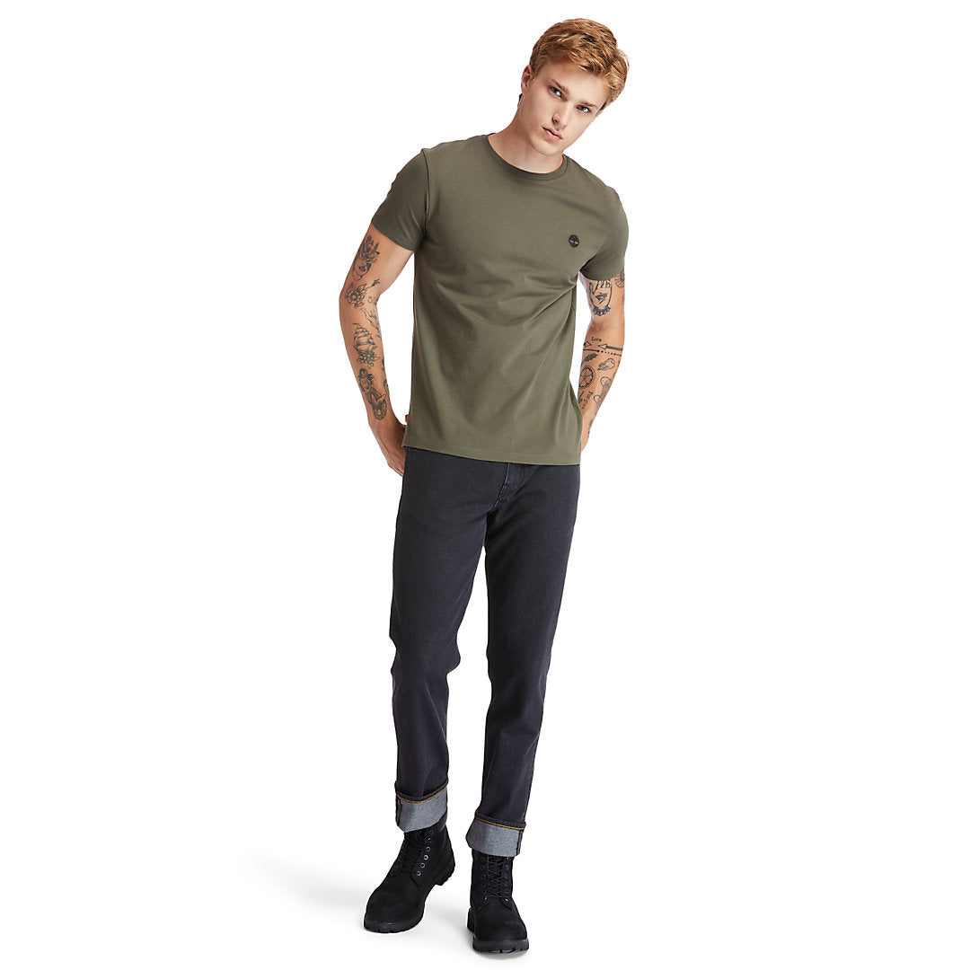 Mens Dunstan River Crew Tee for Men in Dark Green - Timberland