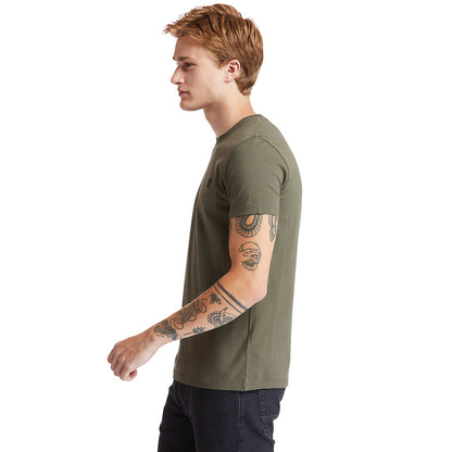 Mens Dunstan River Crew Tee for Men in Dark Green - Timberland