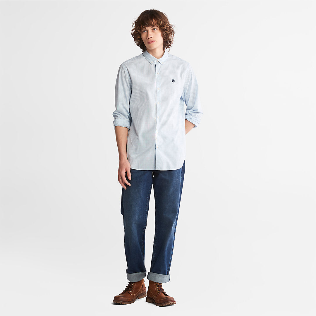 Mens Suncook River Gingham Shirt for Men in Blue - Timberland