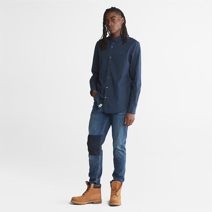 Mens Suncook River Poplin Shirt for Men in Navy - Timberland