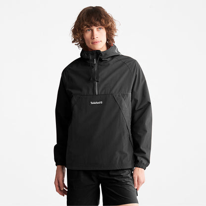 Mens DWR Zip-Neck Windbreaker for Men in Black - Timberland