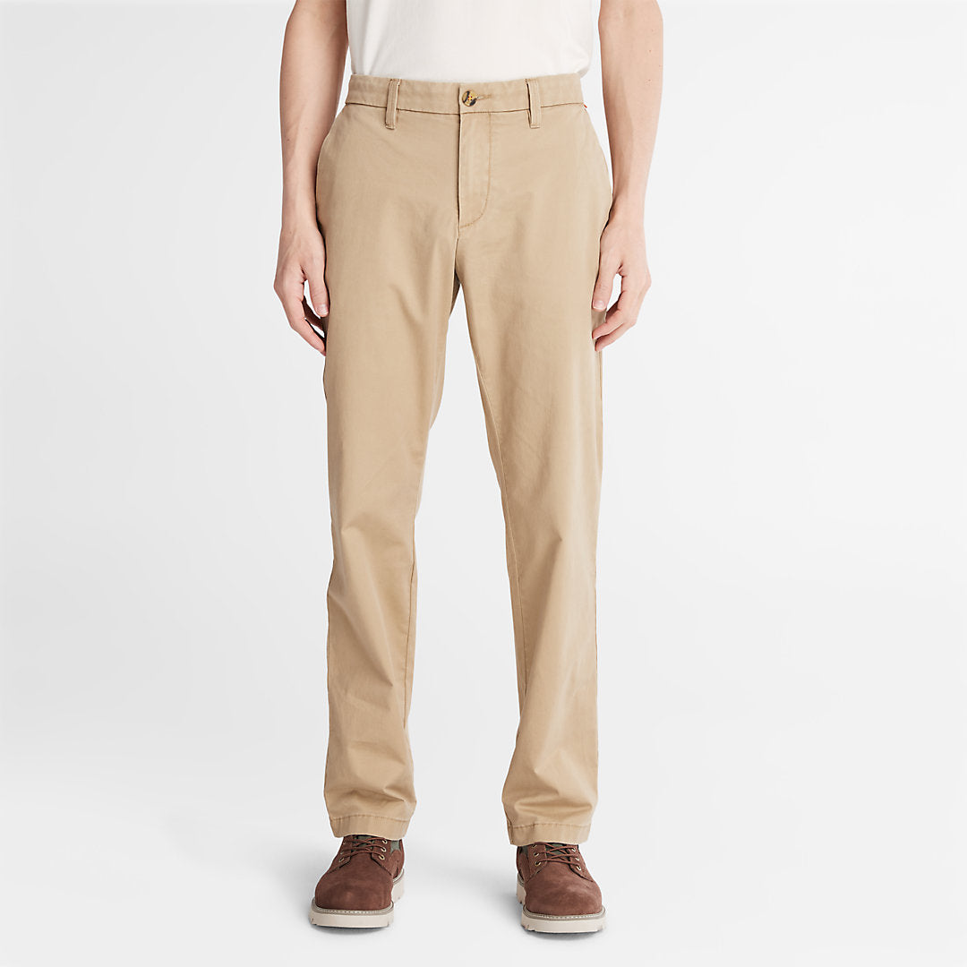 Mens Squam Lake Twill Chino Pants for Men in Khaki - Timberland