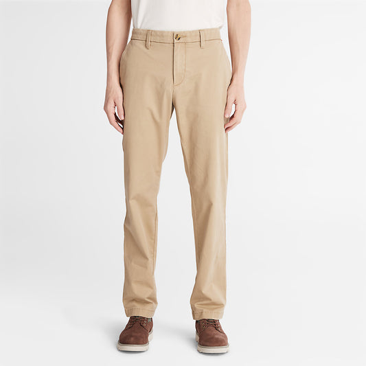 Mens Squam Lake Twill Chino Pants for Men in Khaki - Timberland