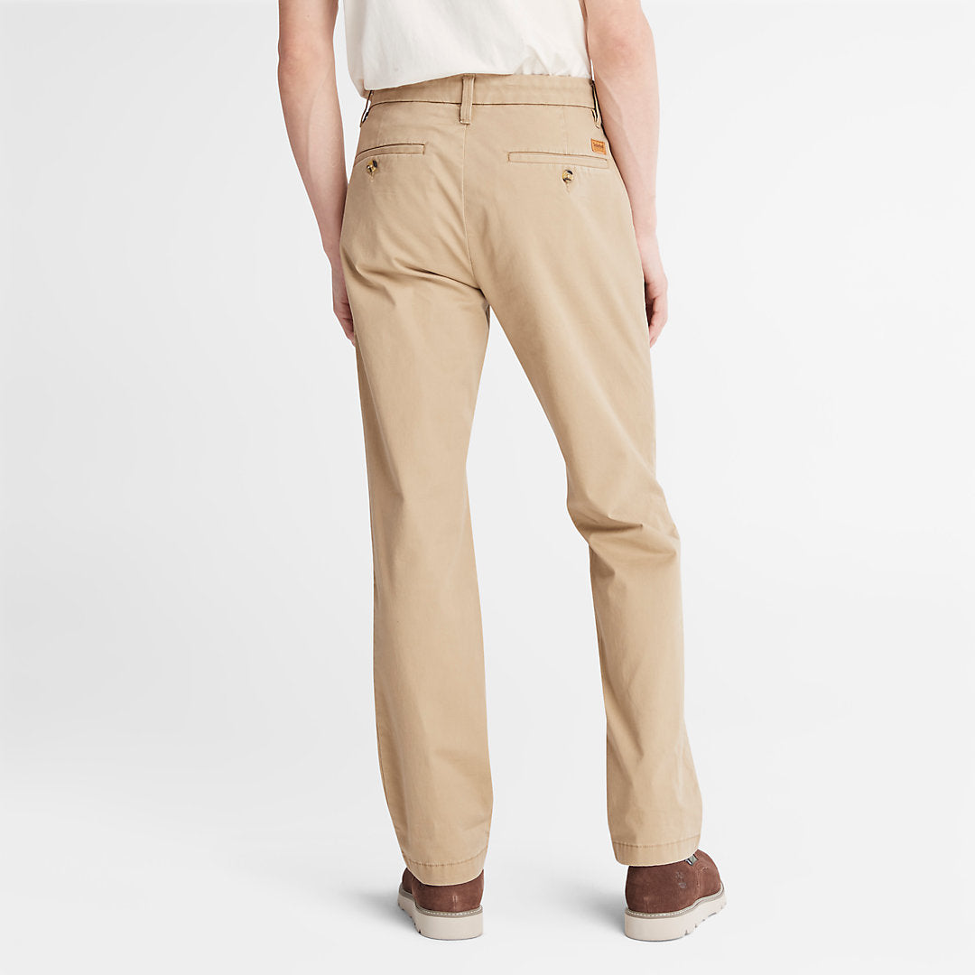 Mens Squam Lake Twill Chino Pants for Men in Khaki - Timberland