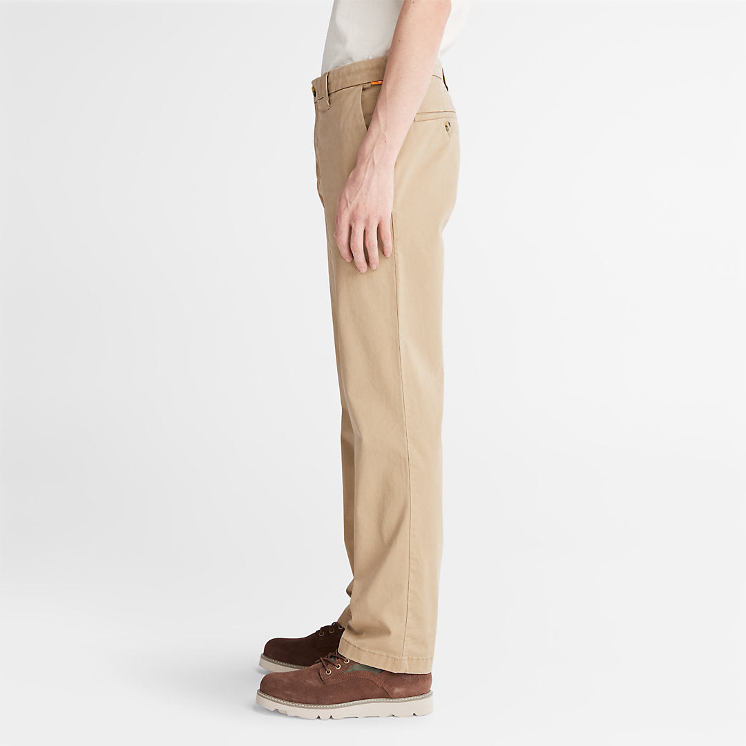 Mens Squam Lake Twill Chino Pants for Men in Khaki - Timberland