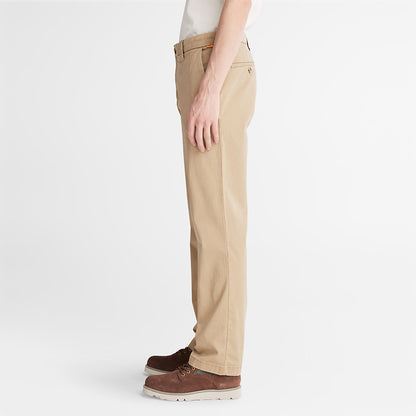Mens Squam Lake Twill Chino Pants for Men in Khaki - Timberland